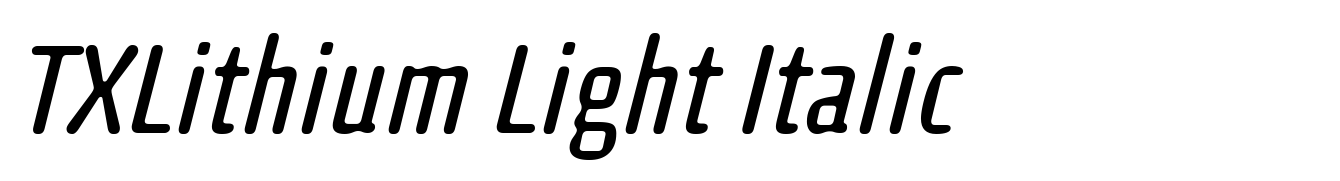 TXLithium Light Italic